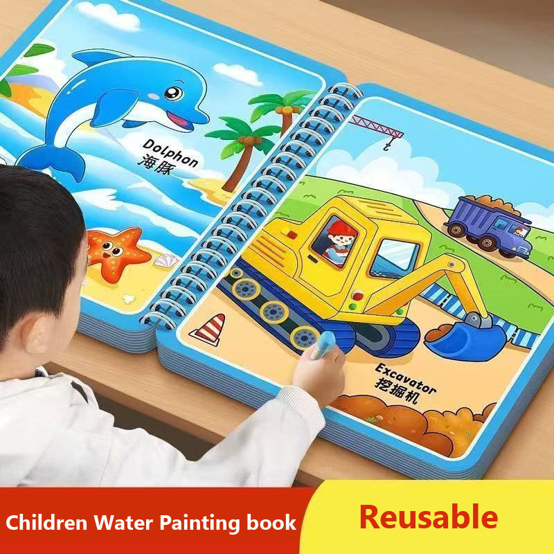 Reusable Water Magic Coloring Book - Libro da disegno ad acqua magico
