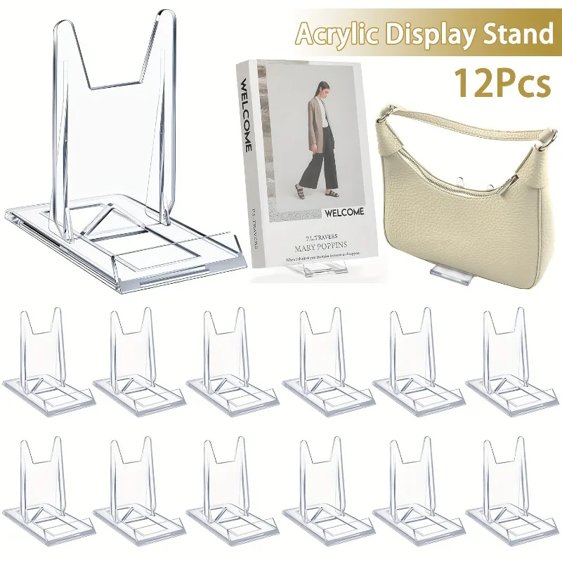 Clear Acrylic Book Stand Holder - 5/12 pezzi di supporti espositivi in