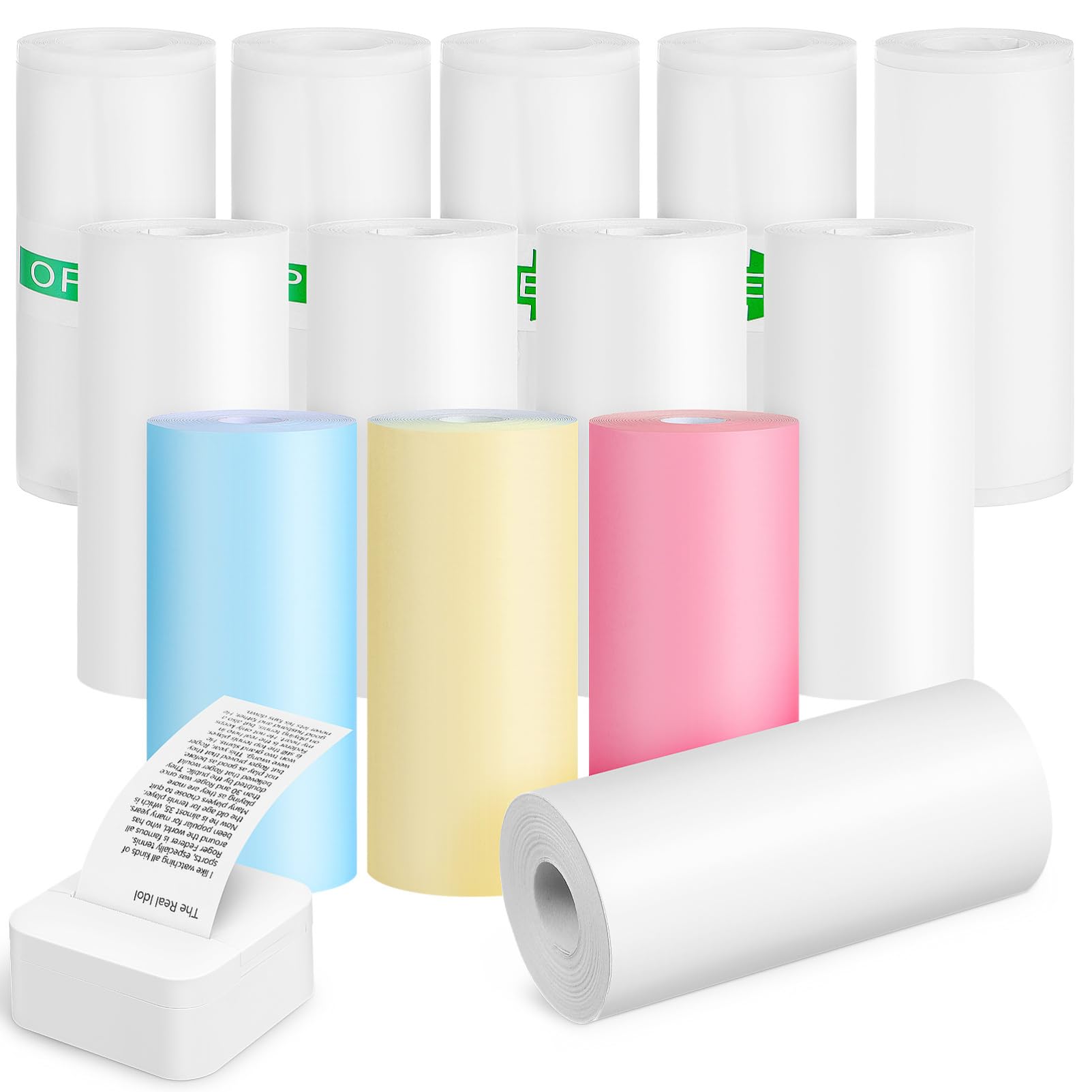 Mini Pocket Thermal Printer Paper Roll - Carta Termica per Mini Stampante, 13