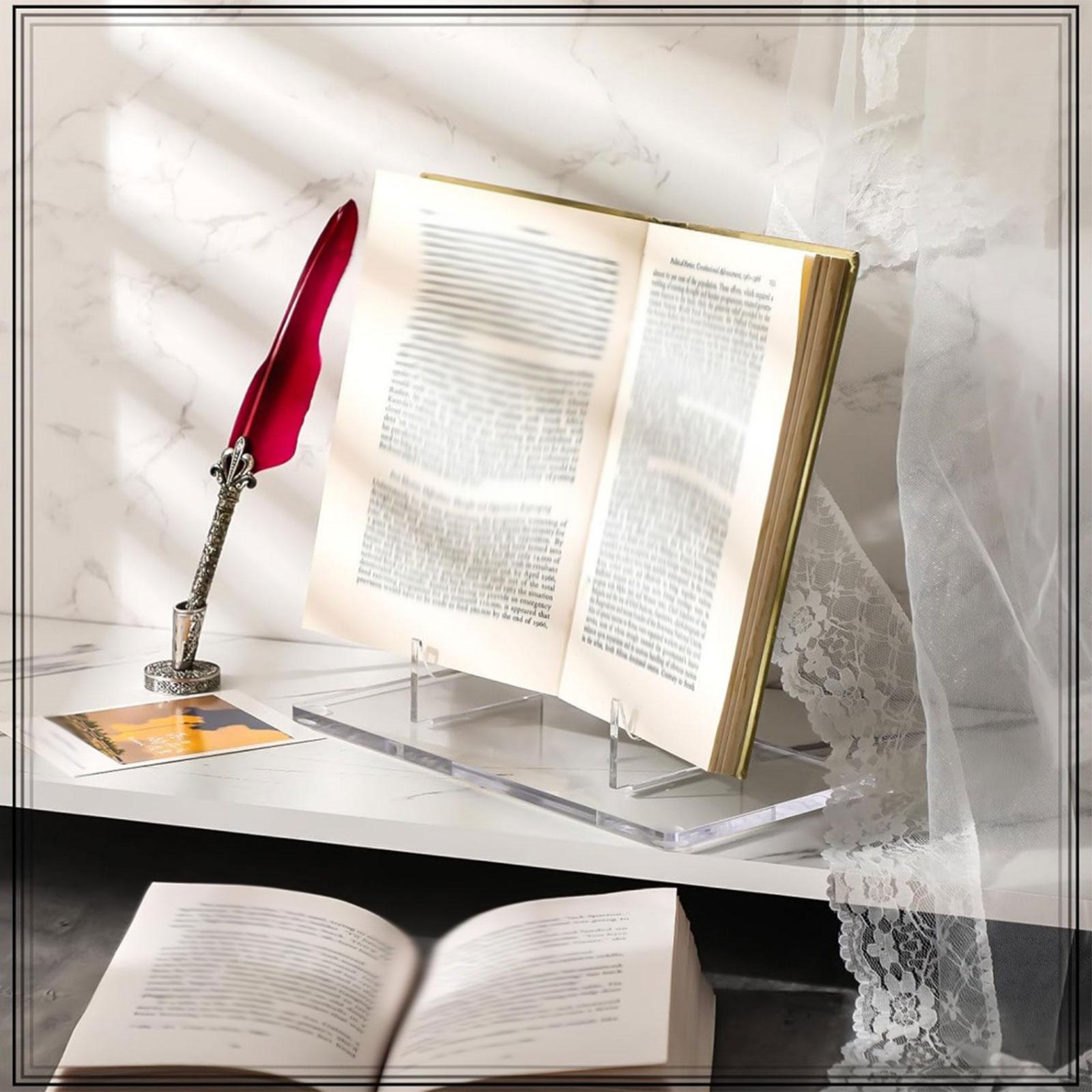 Clear Acrylic Book Stand Holder - Espositore in Acrilico Trasparente, Porta Piatti,
