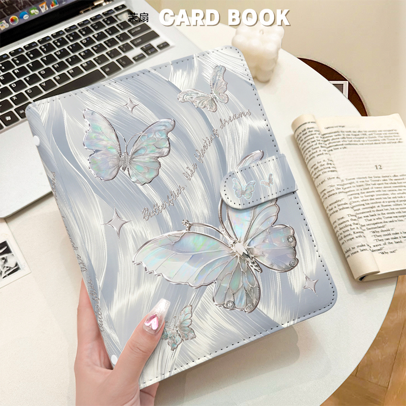 Kpop Photo Card Binder 3 Inch - Raccoglitore per carte A5 con farfalla