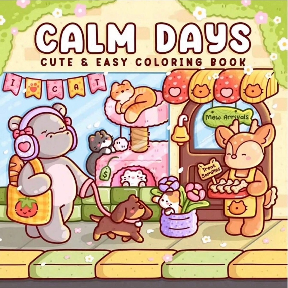 Adult Coloring Book Stress Relief - Libro da colorare antistress con simpatici