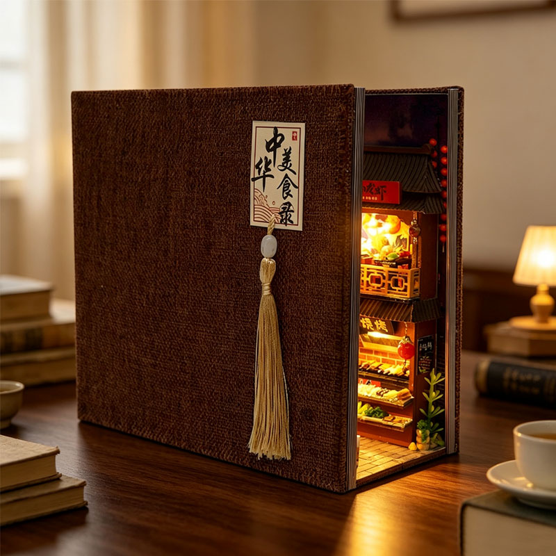 Libreria in Miniatura Fai-da-T - Diy Wooden Book Nook Kit Shelf Insert recensione e prezzo