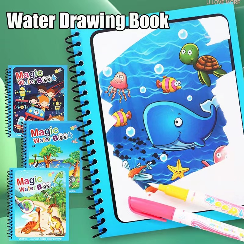 1 pz libro magico disegno ad a - Reusable Water Magic Coloring Book recensione e prezzo