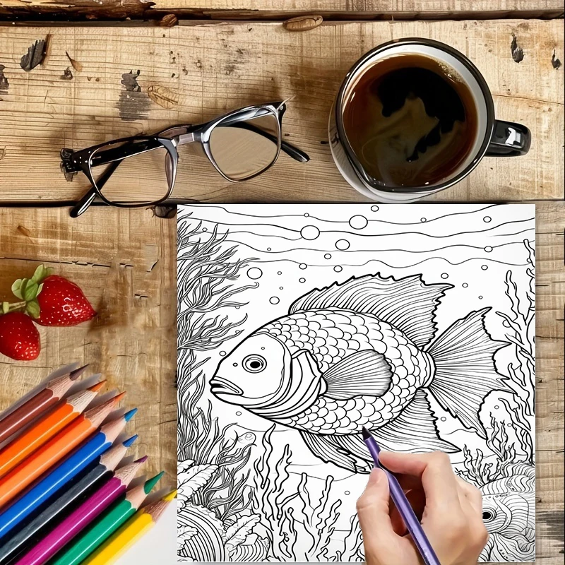 Libro da colorare subacqueo es - Adult Coloring Book Stress Relief recensione e prezzo