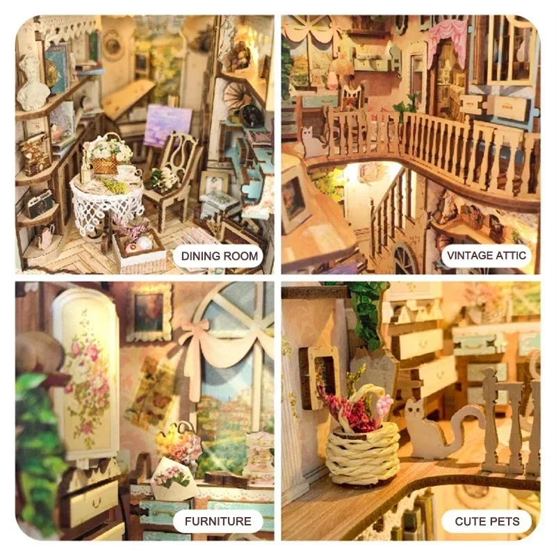 Kit in miniatura per inserti p - Diy Wooden Book Nook Kit Shelf Insert recensione e prezzo