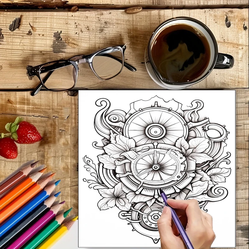 Libro da colorare Fiori Steamp - Adult Coloring Book Stress Relief recensione e prezzo